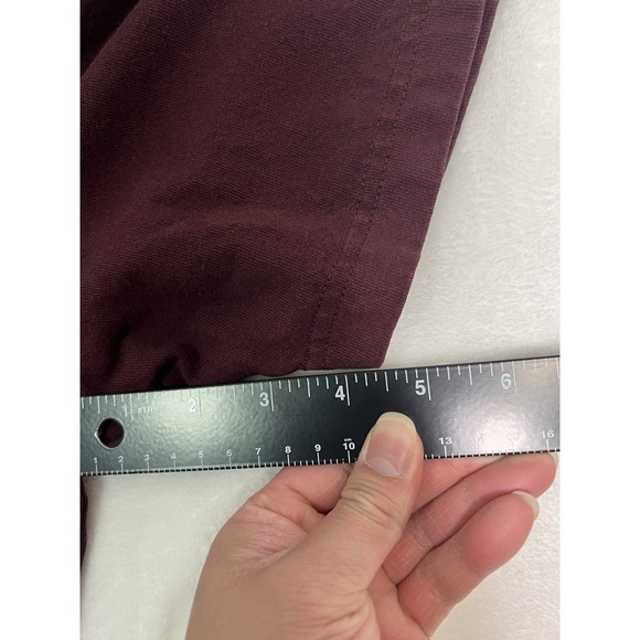 Carhartt Maroon Cotton Loose Fit Pocket Crew Neck Short Sleeve T-Shirt L - Picture 6 of 8